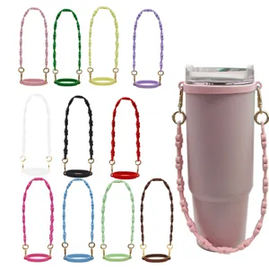 Anello Cinturino per Bottiglia d'Acqua in Silicone e Cordino Portatile Sport all'Aperto Supporto Tazza Accessori