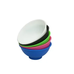 Set di ciotole in silicone multicolore, ciotola per maschera facciale anticaduta portatile.