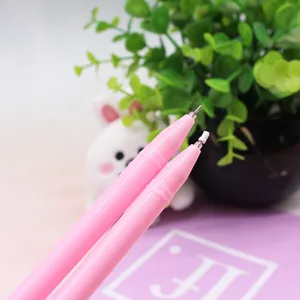 Cute cartoon gel pen pink soft rubber ballpoint pen student stationery writing supplies