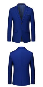 Veste de costume blazer bleu roi homme casual slim fit veste de costume formelle.
