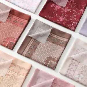 Spring floral voile square scarf, versatile elegant head wrap, comfortable daily fashion accessory.