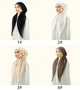 Chapeau Turban Femme Strass Muslim Hijab Foulard Polyvalent avec Options de Couleurs