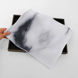 Women's fashion ink wash gradient voile long scarf versatile elegant lightweight shawl design