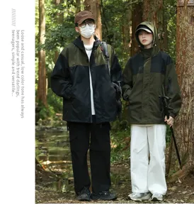 Autumn new American outdoor windbreaker jacket men functional coat women trendy couple wear