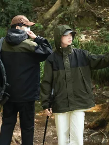 Autumn new American outdoor windbreaker jacket, couple hooded functional windproof coat.