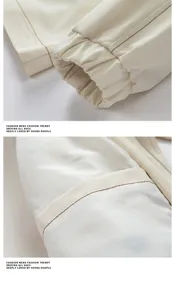 Detailed view of men casual jacket cuff and lining texture for spring and autumn seasons style.