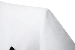 White fabric shoulder detail of men slim fit casual suit jacket for wedding groom wear.