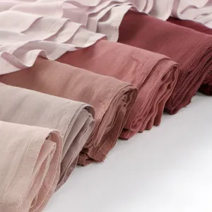 Vrouwen effen rayon lange sjaal veelzijdige mode omslagdoek roze tinten prachtig