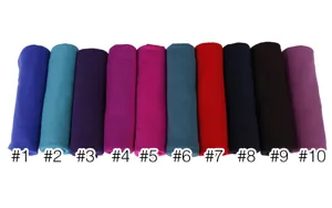 Detailed view of spring and summer solid color mercerized cotton women scarf in multiple colors.