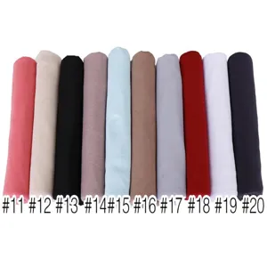 Spring summer solid color mercerized cotton women scarf breathable stretchy jersey wrap options