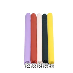 Solid color mercerized cotton women scarf breathable stretch jersey shawl variant display