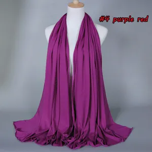Solid mercerized cotton long women scarf detail view, breathable lightweight fabric.