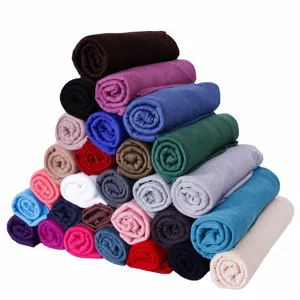 Women Solid Color Jersey Scarf Lightweight Breathable Long Shawl Casual Daily Fashion Scarf Sun Protection Wrap