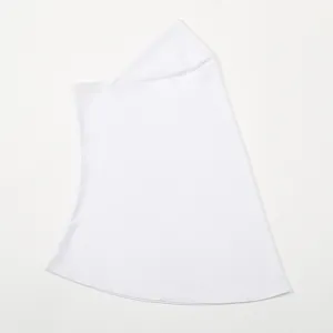 Plain white women inner hijab hood breathable comfortable daily wear solid color head cover