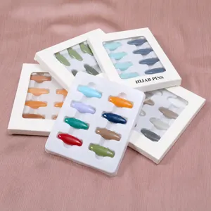 Bunte Süßigkeiten Farbe Kunststoff Hijab Nadeln Schal Clips Brosche Mode Muslimische Kopftuch Zubehör Dekorative Broschen