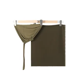 Set di scialle e sottocuffia in chiffon tinta unita da donna, elegante e comodo hijab.