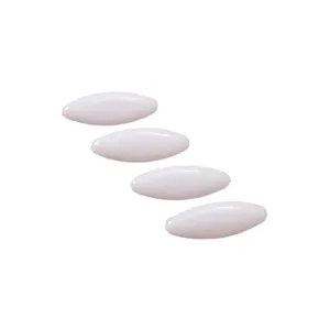 Weiße Plastik Sicherheitsnadeln Hijab Clips Anti-Blendung Knöpfe 4er Set für Schal.