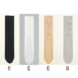 Solid color straight slanted opening undercap hijab cap variant display, simple style.