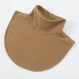 Autumn winter women German velvet turtleneck fake collar windproof warm dickey shawl detail.