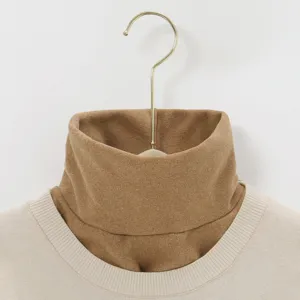Detachable mock neck fleece collar winter warm windproof turtleneck fake collar for women.