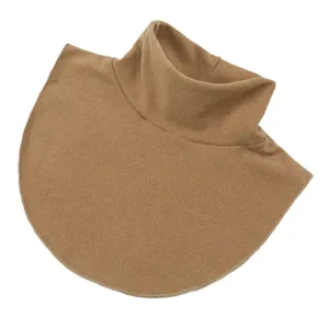 Detachable turtleneck collar winter thermal neck warmer versatile camel false collar shawl.