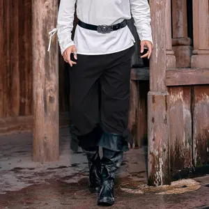 Medieval Renaissance men's loose lace-up trousers retro vintage knee-length breeches pants