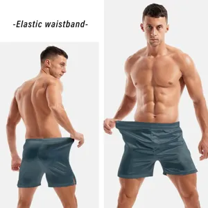 Silk satin men boxer shorts elastic waistband detail view comfortable sleepwear underwear wear