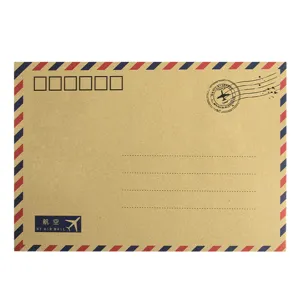 Enveloppe aeropostale vintage papier kraft papeterie simple style litteraire lettre