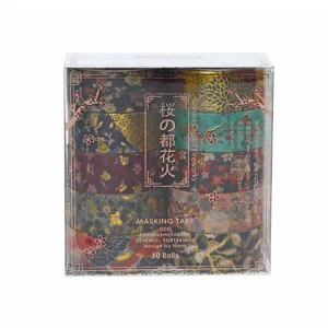 Japanischer Washi Tape Set 10 Rollen 15mmx2m dekoratives Klebeband für Tagebuch Basteln.