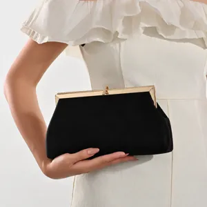 Women's Evening Bag Fashion Rhinestone Chain Crossbody Bag Elegant PU Leather Clutch Handbag For Party Wedding