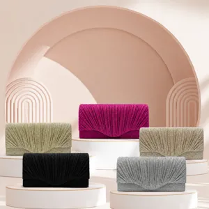 Elegant shimmering glitter evening clutch bag for women, perfect for party and wedding.