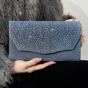 Shiny rhinestone evening bag sparkly clutch purse for women wedding party dress main display