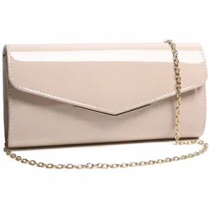 Women Fashion Patent Leather PU Crossbody Bag Elegant Envelope Clutch Chain Shoulder Bag Banquet Daily Handbag