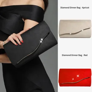 Women Fashion Velvet Evening Bag Luxury Metal Wave Design Clutch Purse Elegant Chain Shoulder Handbag Party Wedding