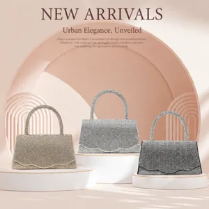 Ensemble de sacs de soiree strasses elegants, sac a main scintillant pour femmes.