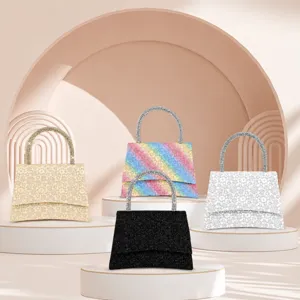 Sac de Soirée Paillettes Strass Femme Élégant Sac à Main Tendance pour Fête et Mariage