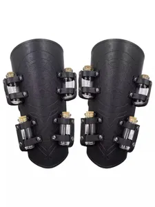 Bracelets de Poignet en Cuir PU Rétro Médiéval Viking Fantasy Cosplay Armure de Poignet Avec Bouteilles d'Alchimie en Verre Accessoires de Costume Pour Hommes