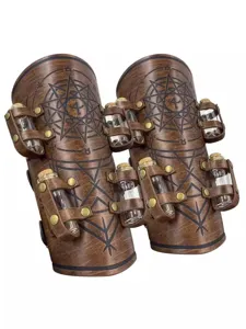 Bracers en cuir de bouteille d'alchimie médiévale accessoire de cosplay viking rétro