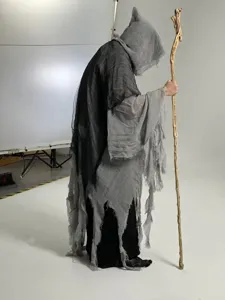 Halloween adulte effrayant fantôme costume zombie cape robe de sorcier tenue sombre