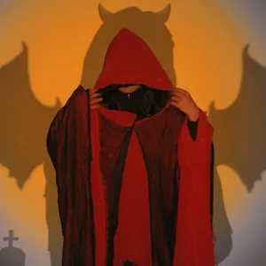 Cape rouge à capuche Halloween costume de faucheuse robe de sorcier cosplay déguisement horreur