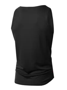 Men's solid color round neck sports tank top breathable fitness running sleeveless vest