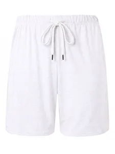 Men's casual textured drawstring shorts, relaxed fit, summer apparel detail view.