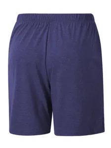Men's casual jersey knit shorts back view, comfortable elastic waist loose fit sport pants.