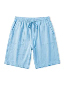 Herren Freizeit Shorts Sommer einfarbig atmungsaktiv Strand Sport Fünf-Viertel Hosen