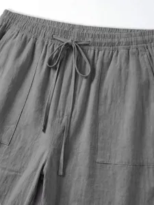 Herren graue Freizeitshorts Detail Sommer Strand atmungsaktiv Kordelzug Bund Tasche neu.