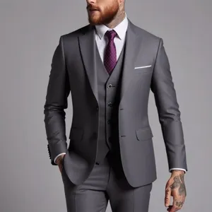Heren 3-delig pak business pakset formele kleding blazer gilet broek voor huwelijk werk