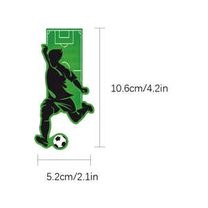 Segnalibro a forma di giocatore di calcio dei cartoni animati carta di lettura sportiva