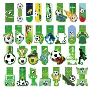 30pz segnalibri magnetici calcio cartone animato cancelleria lettura pagine