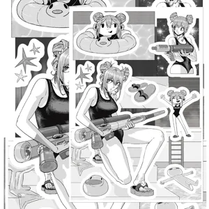 Black and white anime stickers set, cool character waterproof decals for luggage, journal, and phone case.