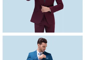 Herren Slim Fit Business Anzug zweiteilig, elegante formelle Jacke und Hose fur Hochzeit.